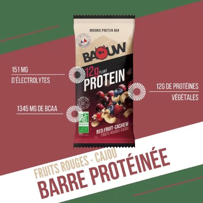 Baouw- Barre Protéinée Fruit Rouge Cajou Baouw- Barre Protéinée Fruit Rouge Cajou