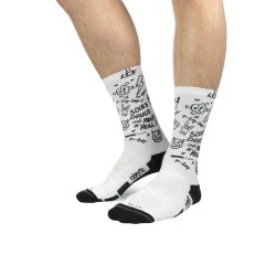 La Chaussette de France - Coyote Graffiti Blanc