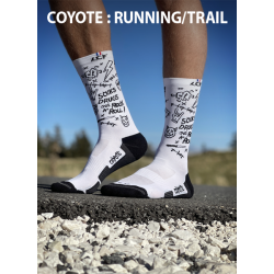 La Chaussette de France - Coyote Graffiti Blanc