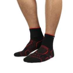 La Chaussette de France - Trekker Mid Noir/Rouge
