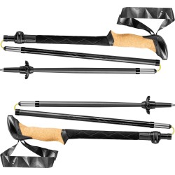 Bâton de marche Léki Black Series FX Carbon, idéal pour la randonnée Bâton de marche Léki Black Series FX Carbon, idéal pour la randonnée