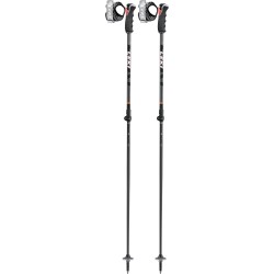 Leki - Peak Vario 3D - White Dark Orange Anthracite réglable 110–140 cm