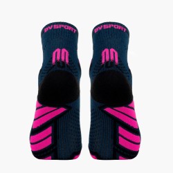 BV Sport - Chaussettes Trail Ultra.2 Mid Bleu/Rose BV Sport - Chaussettes Trail Ultra.2 Mid Bleu/Rose