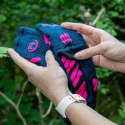 BV Sport - Chaussettes Trail Ultra.2 Mid Bleu/Rose BV Sport - Chaussettes Trail Ultra.2 Mid Bleu/Rose