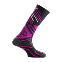 Thyo - Chaussettes Ski Nordic Merino Noir/Violet