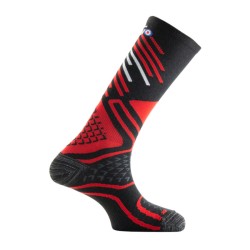 Thyo - Chaussettes Ski Nordic Merino Noir/Rouge