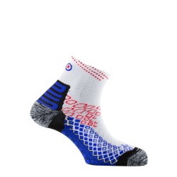 Thyo - Chaussettes Pro Marathon En Fils Recyclés Bleu/Blanc/rouge