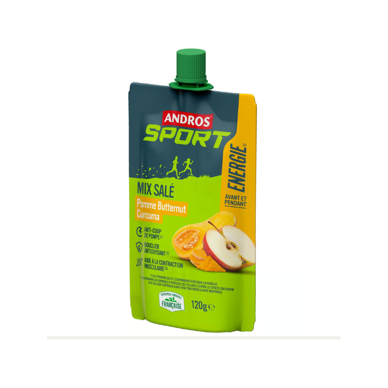 Andros Sport - Gourde Mix salée Pomme Butternut Curcuma 120G
