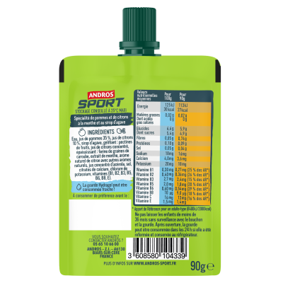 Andros -  Gourde Hydragel Pomme Citron Menthe